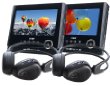 Coby TF-DVD7051D Twin 7 inch player wireless headphone pack